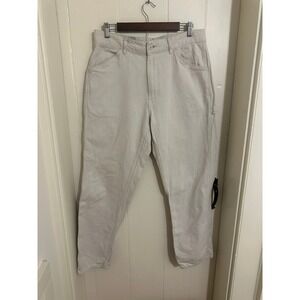 Uniqlo Men Cotton Linen Painter Pants Off White Cream Utility Workwear 455498 M